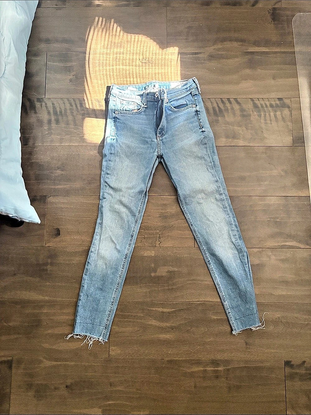 rag & bone High Rise Ankle Skinny Jeans Blue Waist 26